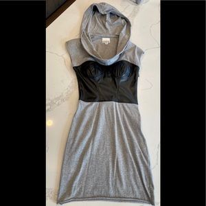 NEW Gray Cotton Dress with Corset Top and Hood!